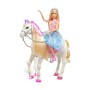 Barbie Princess Adventure, Cavallo e Bambola Barbie Principessa, Giocattolo Interattivo con Canzoni, Luci, Suoni e Movimenti Rea