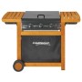 Campingaz Barbecue Gas Adelaide 3 Woody Dual Gas, Grill Barbecue a Gas a 3 Bruciatore, Potenza di 14 kW, Griglie in Acciaio, 2 T