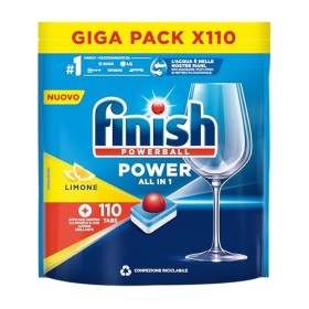 Finish Pastiglie Lavastoviglie All in 1 Max, Limone, 110 Tabs
