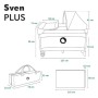 Lionelo Sven Plus 2 in 1 box bambini lettino bambino fasciatoio giocattoli pendenti baldacchino con zanzariera ingresso laterale