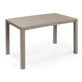 Keter Tavolo da Esterno Julie - Tavolo da Giardino Adatto Per 6 Persone 147X90X74,5H - Cappuccino