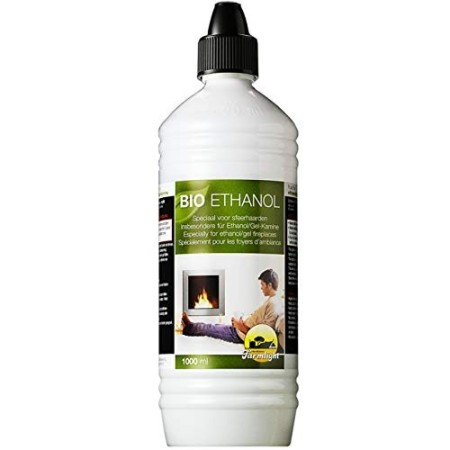 NOLABEL 1 L Bioetanolo Farmlight, 1 Bottiglia da 1 litro, combustibile Liquido Ecologico Naturale inodore per bio camini e stufe
