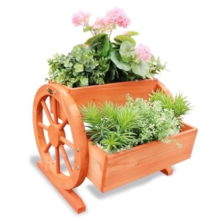 HABAU 691 Cassetta per Fiori con Ruota di carro