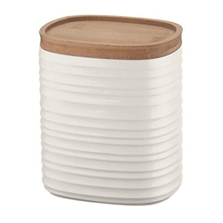 Guzzini Tierra Barattolo, Post Consumed Recycled Poliestereastic, Bamboo, Bianco, 00