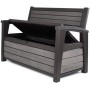 Keter Hudson Panca contenitore, Resina, Capienza 260 L, Grigio Scuro, 132.7 x 61.2 x 89 cm