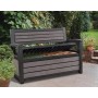 Keter Hudson Panca contenitore, Resina, Capienza 260 L, Grigio Scuro, 132.7 x 61.2 x 89 cm