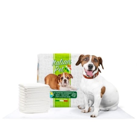 Italian Pet - Tappetini Super Assorbenti per Cani Taglia Piccola 60x90cm (10 Pezzi) Traverse Assorbenti per Addestramento di Can