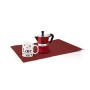 Bialetti Set Moka Express, Caffettiera Red 2 Tazze + Mug + Tovaglietta, Alluminio