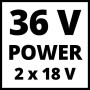 Einhell - Tosaerba a batteria GE-CM 36/37 Li-Solo Power X-Change (Li-Ion, 36 V, larghezza di taglio 37 cm, regolazione centrale 