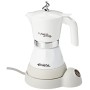 Ariete 1358 Moka Aroma - Moka elettrica 2/4 tazze, 400W, Autospegnimento, Mantenimento temperatura per 30', Bianco