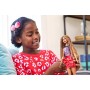 Barbie Fashionista, Bambola Afroamericana con Top Fantasia e Gonna Lucida Rossa, Giocattolo per Bambini 3+ anni, FXL56
