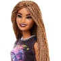 Barbie Fashionista, Bambola Afroamericana con Top Fantasia e Gonna Lucida Rossa, Giocattolo per Bambini 3+ anni, FXL56