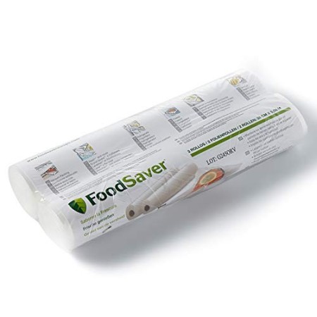 FoodSaver FSR2802 - Rotolo Termosigillabile per Macchina per Sottovuoto Alimenti, senza BPA, 28 cm x 5.5 m, 2 Pezzi