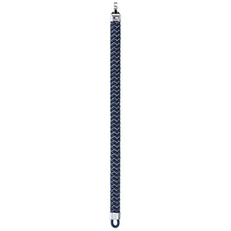 Tommy Hilfiger Casual Core - Bracciale da uomo in pelle, acciaio inossidabile, 19 cm e Acciaio inossidabile, colore: Blu scuro, 