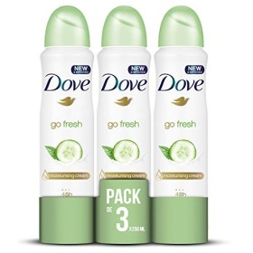 Dove deodorante Spray 250 ml– [confezione da 3] Go Fresh con cetriolo e te verde