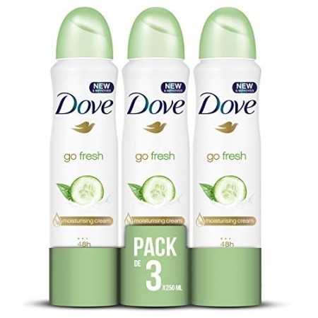 Dove Go fresh con cetriolo e the' verde, confezione 3x250 ml