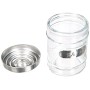 Excelsa Trix Set 3 Barattoli: Sale, caffè e Zucchero, Vetro, Alluminio, capacità: 0,72 Litri