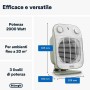 De'Longhi HFS50B20.GR Termoventilatore Vertical Edge, Salvia, 2000 W