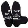 Merclix Regalo Papà / Festa del Papà - Non Disturbare Papà in Carica - Calzini Uomo Divertenti Originali Calze Uomo Regali pe