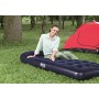 Bestway 67223 -Airbed Materasso Singolo con Pompa a Piede Incorporata, 185 x 76 x 22 cm, a Una Piazza, PVC, Blu