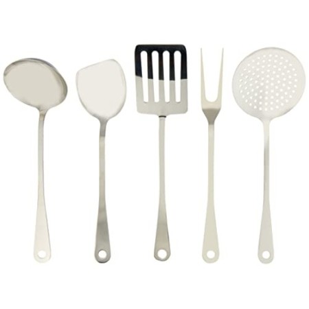 Alessi AJM19S5 L Set di Mestoli da Cucina di Design in Acciaio Inossidabile 18/10, 5 Pezzi