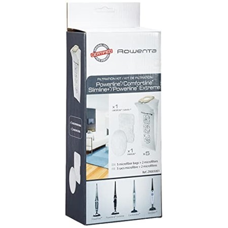 Rowenta ZR0050 Set 5 Sacchi Scope + 2 Microfiltri per Aspirapolvere