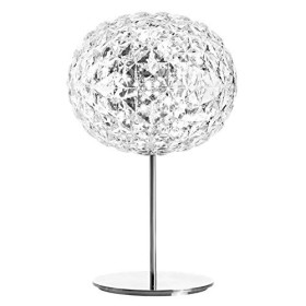 Kartell Planet Lampada da Tavolo con Stelo, Dimmerabile 22 W, Trasparente(Cristallo), 31 x 53 cm