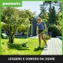 Greenworks Tosaerba a Batteria G24LT30M Deluxe, Li-Ion 24V, 40 cm di Larghezza di Taglio, 8500 RPM a Velocità Variabile, Testa 