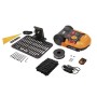 Worx Tagliaerba Robot da Giardino Landroid WR141E, Rasaerba Elettrico a Batteria 20 V, Tosaerba 3 Lame Mobili, Comando Wi-Fi