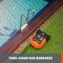 Worx Tagliaerba Robot da Giardino Landroid WR141E, Rasaerba Elettrico a Batteria 20 V, Tosaerba 3 Lame Mobili, Comando Wi-Fi