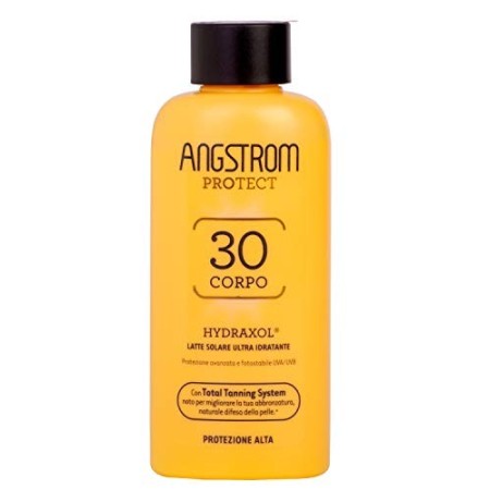 Angstrom Protect Latte Solare Ultra Idratante, Protezione Solare 30 con Azione Nutriente, Migliora la Naturale Abbronzatura, Ind