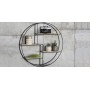 LIFA LIVING Mensole da Muro Rotonda, Mensole da Muro Design Soggiorno, Mensola da Parete con 4 Ripiani salvaspazio Cucina e Came