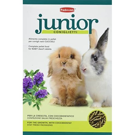 Padovan Junior Coniglietti Alimento Completo in Pellet Confezione da 850 Grammi