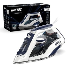 Imetec Z3 3500 ZeroCalc Ferro da Stiro, Tecnologia Anticalcare, Piastra Inox 2400 W, Colpo Vapore 150 g