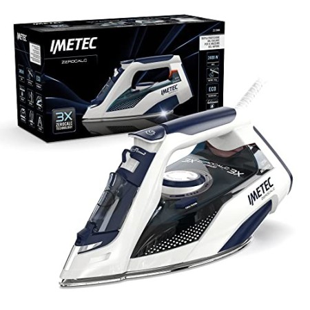Imetec Z3 3500 ZeroCalc Ferro da Stiro, Tecnologia Anticalcare, Piastra Inox 2400 W, Colpo Vapore 150 g