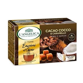 L'Angelica, Le Tisane Emozioni al Cacao, Tisana Funzionale con il Pregiato Cacao Criollo, Cocco e Caramello, Senza Lattosio, Sen