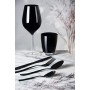 Excelsa Color Wine Set Calici e Bicchieri, Vetro, Bianco e Nero, 8 Unità