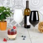 Excelsa Color Wine Set Calici e Bicchieri, Vetro, Bianco e Nero, 8 Unità