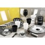 Excelsa Color Wine Set Calici e Bicchieri, Vetro, Bianco e Nero, 8 Unità