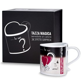 Froster Tazza Magica con Effetto Sorpresa, Ti Amo Tazza Sensibile al Calore, Tazza Cambia Colore con Calore, Regalo San Valentin