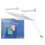 Gimi Lift 160 Stendibiancheria da Parete, Stendino a Soffitto, Saliscendi, Spazio di Stenditura: 9.5 m, Acciaio, Bianco, 160 x 4