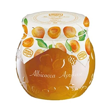 Menz&Gasser Edel Confettura Extra di Albicocche 55%, con Frutta di Alta Qualità, 1 Vaso x 620 g