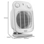 De'Longhi HFS50A20.WH Termoventilatore Vertical Edge, 2000 W, Plastica, Bianco