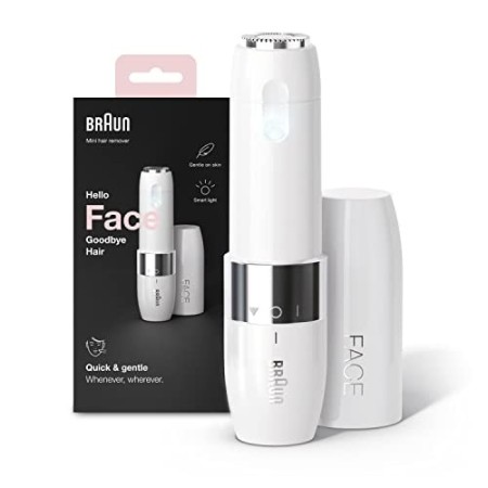 Braun Face FS1000 Mini Depilatore Donna, Depilazione Elettrica Viso, Facile e Veloce, Tocco Finale per Baffetti, Mento e Guance,