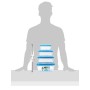 GiòStyle Set 4 Contenitori Rettangolari azzurro