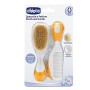 Chicco Spazzola e Pettine per Bambini, con Morbide Setole Delicate, Arancione