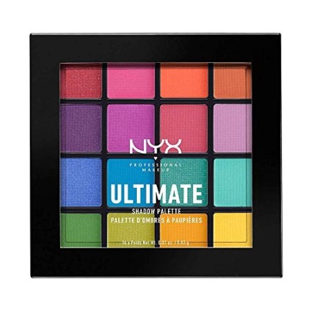 NYX Professional Makeup Palette Ombretti Ultimate Shadow Palette, Pigmenti Pressati, 16 Tonalità, Effetto Opaco, Satinato, Meta