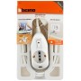 BTicino 3632DB Prolunga BTRE Safe, Spina 10 A, 2 Prese Bipasso, 10/16 A, 1 Presa P30, Interruttore Automatico Luminoso di Sicure