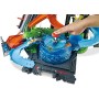 Hot Wheels FTB67 Mega Autolavaggio Playset per Macchinine con Pista Selvaggia e Coccodrillo, Torre dell'Acqua, Vasca del Vortice
