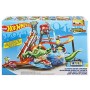 Hot Wheels FTB67 Mega Autolavaggio Playset per Macchinine con Pista Selvaggia e Coccodrillo, Torre dell'Acqua, Vasca del Vortice